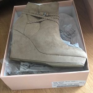 JustFab: Booties, Norma, Taupe, size 9
